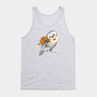 Owl with love letter, i love you Tank Top